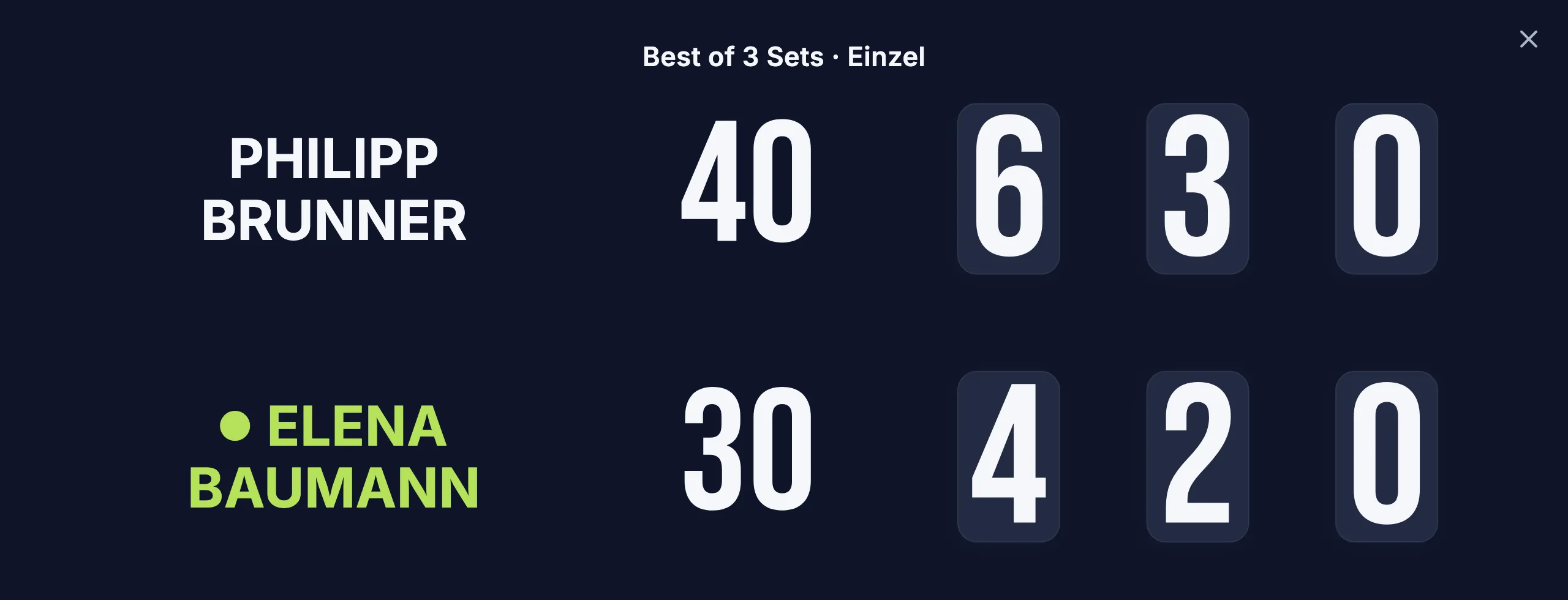 Zuschaueransicht eines Matches im Browser