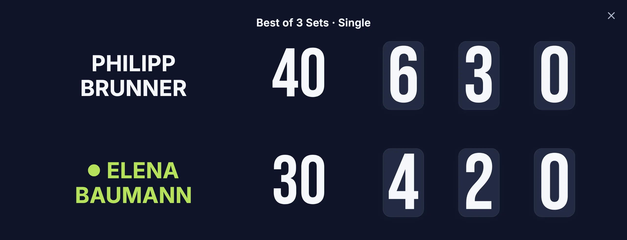 Spectator view of a match in the browser