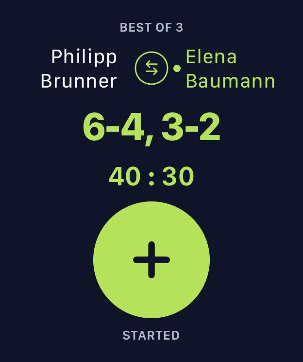 Live Scoring auf der Apple Watch